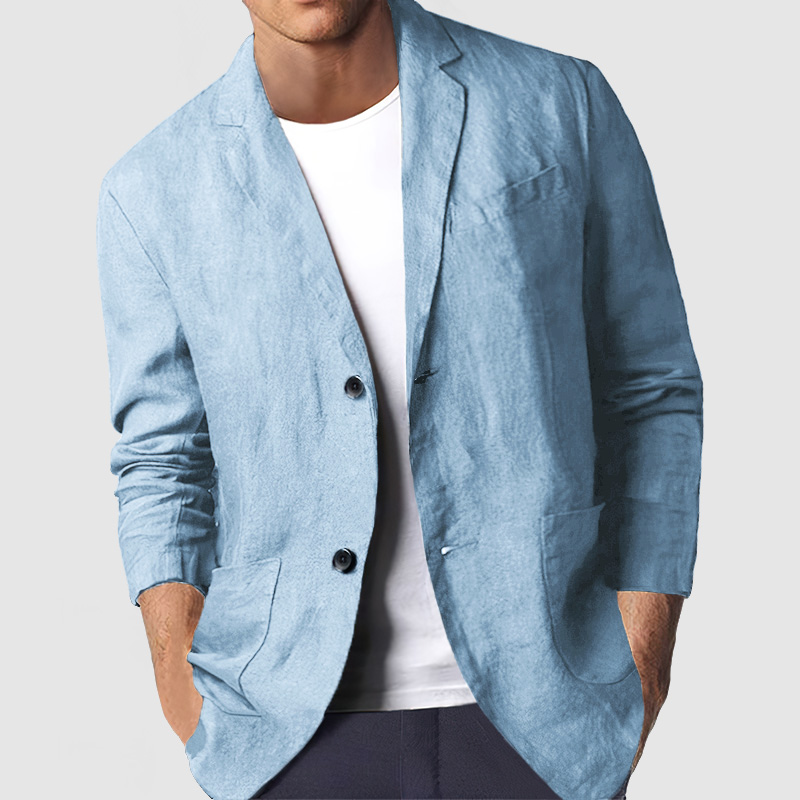 Gentleman's Casual Comfortable Cotton Linen Blazer-Comfort & Reliable