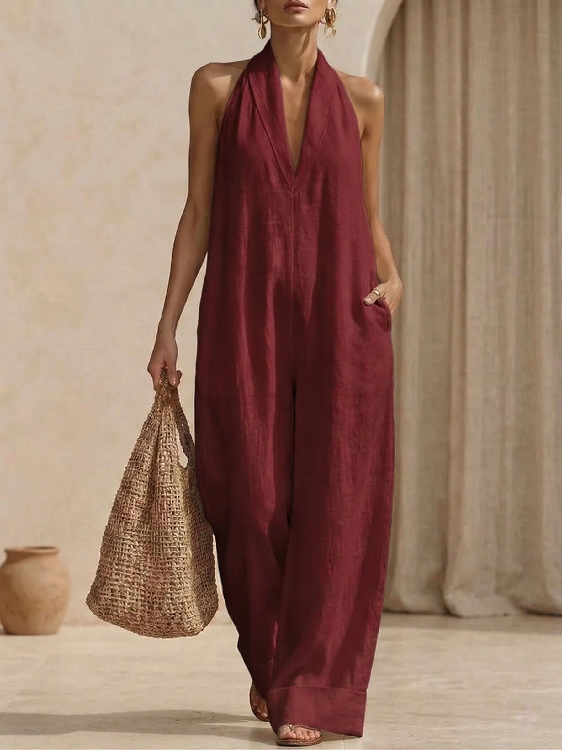 Clearance Sale🔥 Minimalist And Elegant Cozy Linen Jumpsuit
