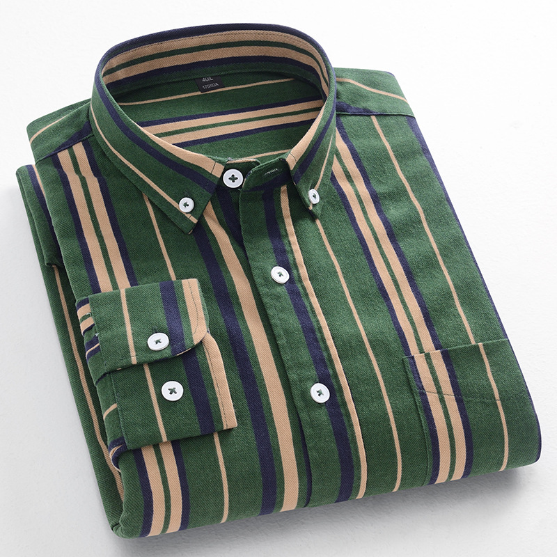Men's cotton striped shirt-Comfort & Reliable