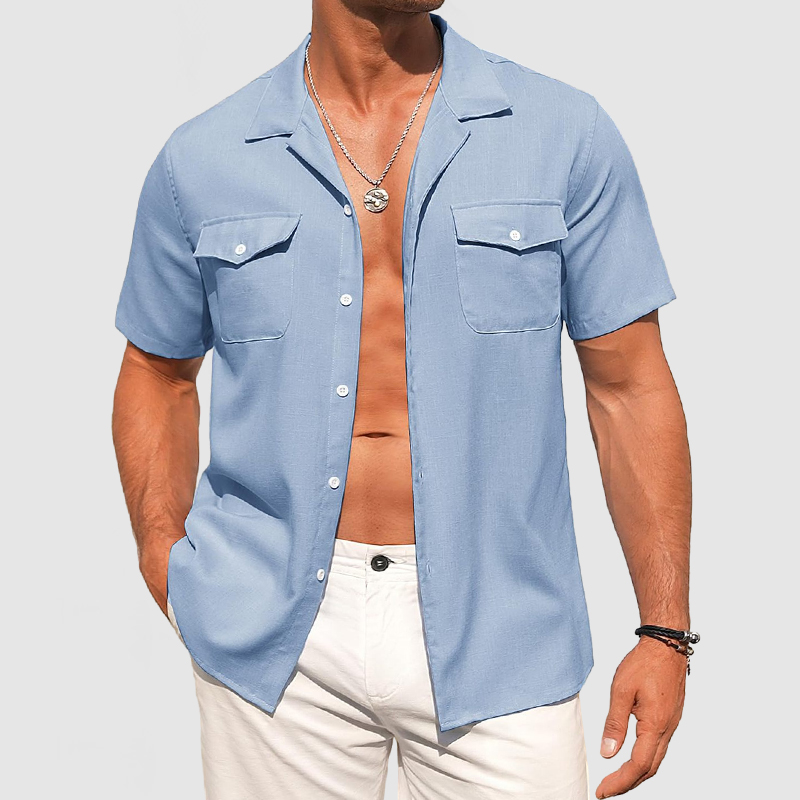 Men's Casual Cotton & Linen Vacation Style Shirt-Comfort & Reliable