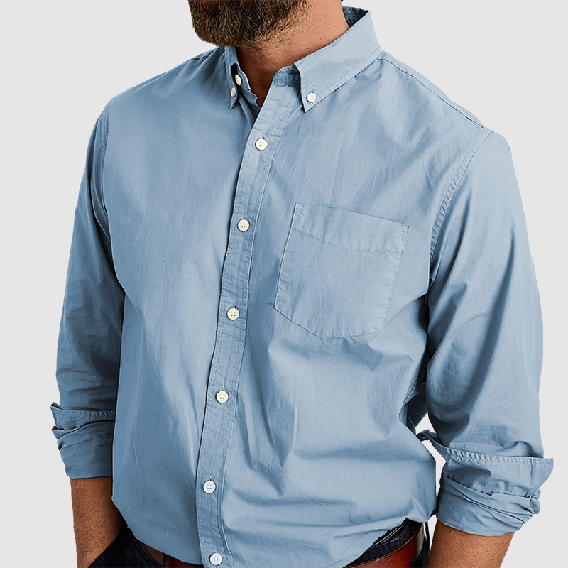 Men's combed cotton anti-wrinkle shirt-Comfort & Reliable