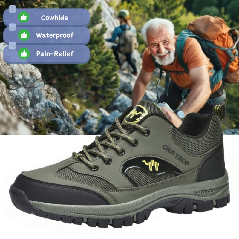 Men's Waterproof Breathable Lightweight Arch Support Hiking Shoes for Plantar Fasciitis-Comfort & Reliable