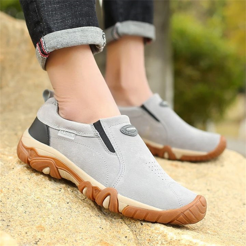 MerrfeetTM Men's Comfortable Cowhide Lightweight Orthopedic Walking Shoes Hiking Shoes(Hot sale)-Comfort & Reliable