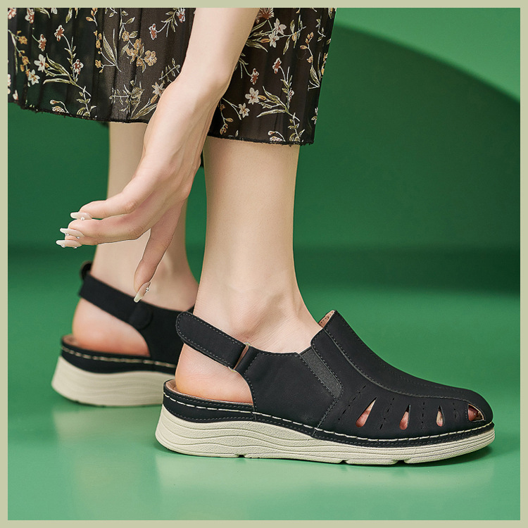 Casual Orthopedic Velcro Walking Wedge Toe Sandals-Comfort & Reliable