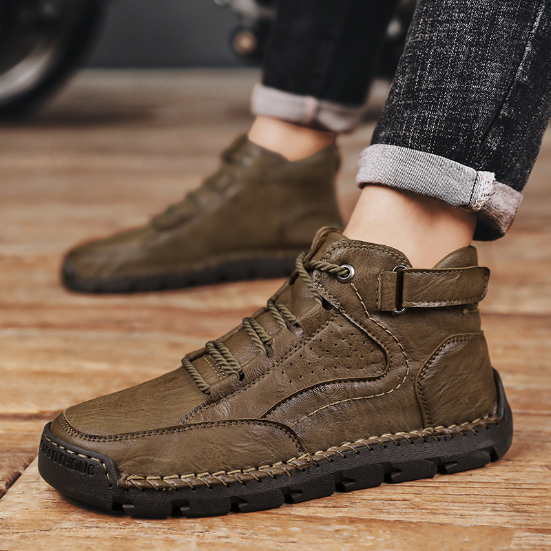 (🔥CLEARANCE SALE - 70% OFF) Men's Handcrafted Cowhide Shoes - Relieve Foot Pain-Comfort & Reliable