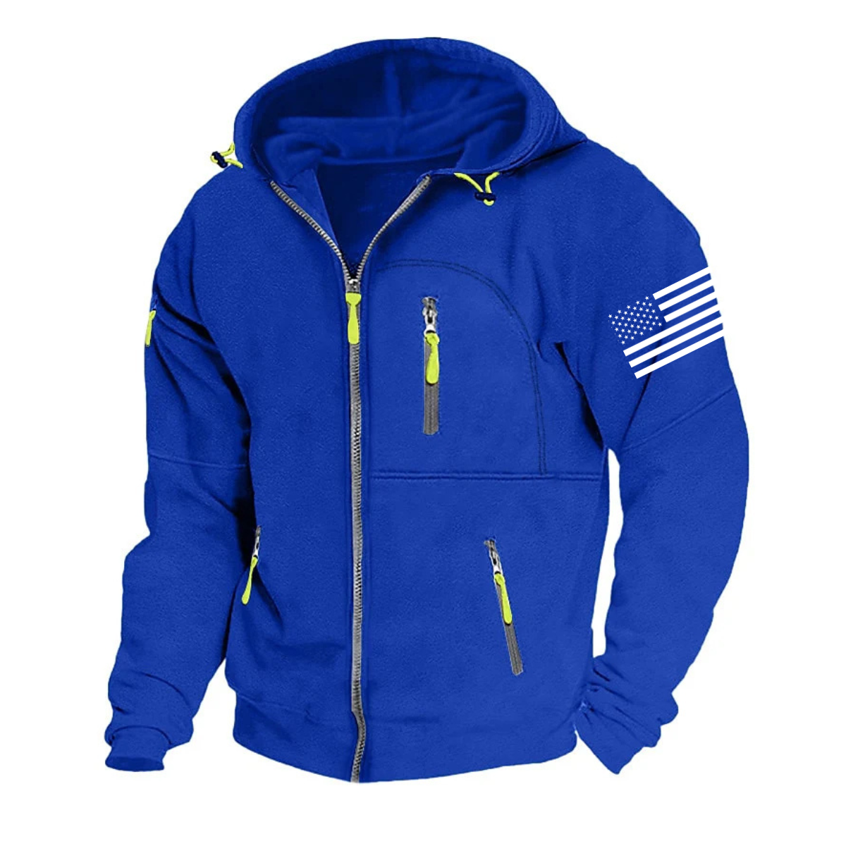 Men's American Flag Hoodie Jacket Zip Up Vacation Streetwear Fleece Hoodie-Comfort & Reliable
