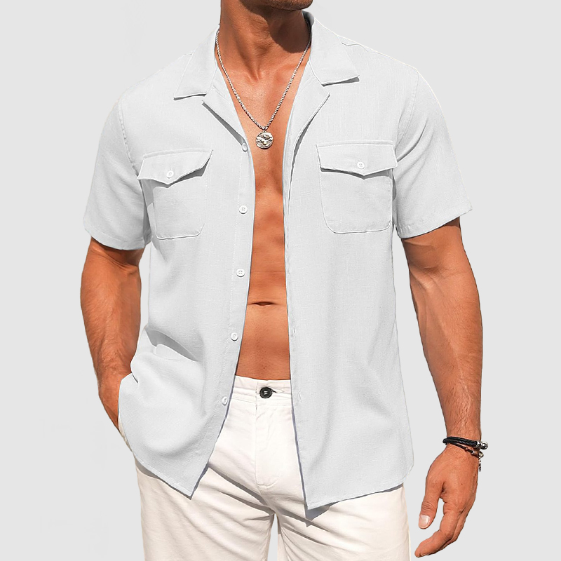 Men's Casual Cotton & Linen Vacation Style Shirt-Comfort & Reliable