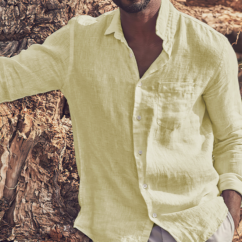 Men's Casual Vacation Cotton Linen Shirt-Comfort & Reliable