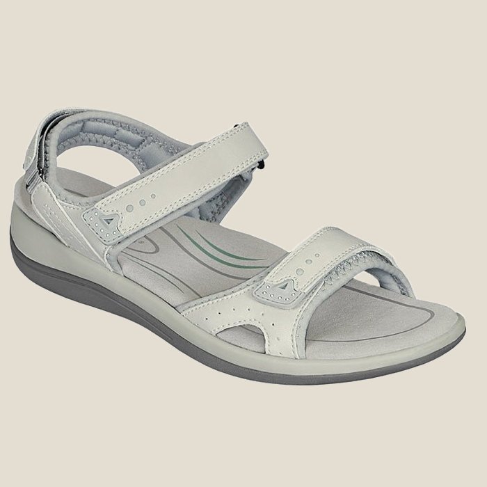 Last Day 70% OFF - Women's Casual Comfortable Leather Arch Support Flat Open Toe Velcro Sandals-Comfort & Reliable