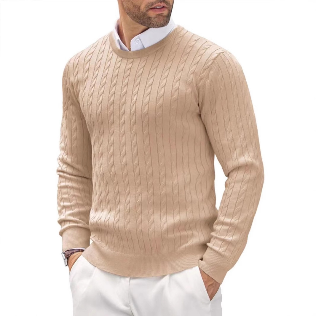 Men's Casual Gentleman Cashmere Jacquard Sweater-Comfort & Reliable