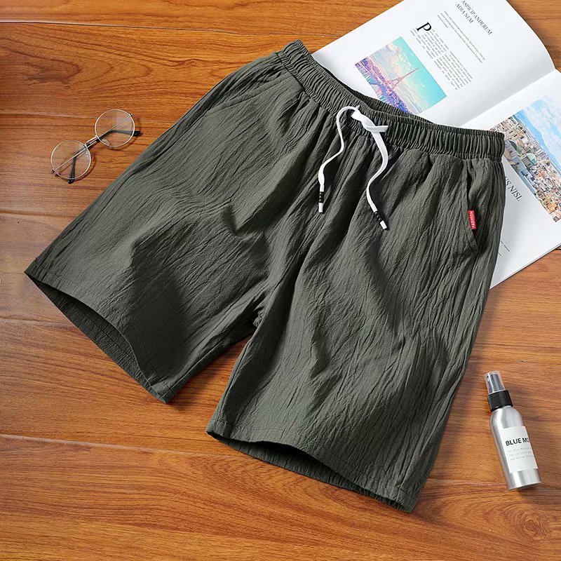 Men's Cotton And Linen Shorts,Youth Loose Five Piece Pants,Linen Beach Pants-Comfort & Reliable