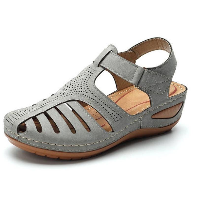 Women's Casual Bohemia Gladiator Wedge Shoes Comfortable Ankle Strap Outdoor Platform Sandals-Comfort & Reliable