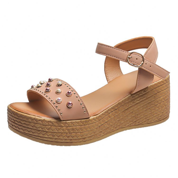 Women's Ankle Strap Buckle Leather Casual Comfortable Sandals-Comfort & Reliable
