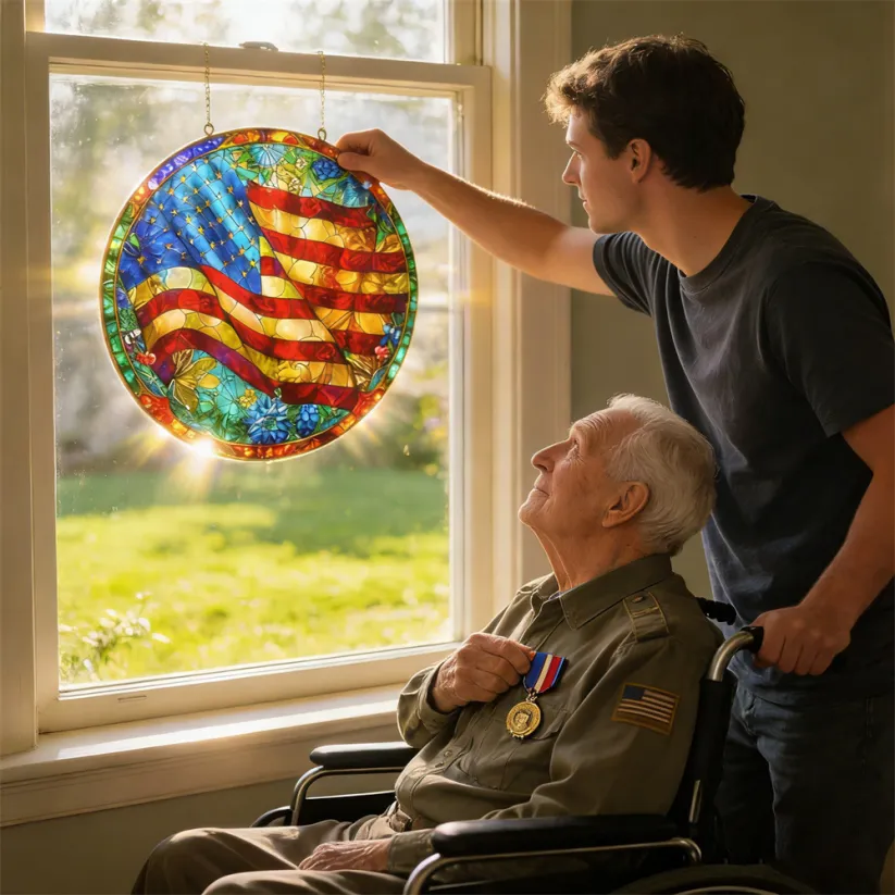 Mosaic-Style USA Map Suncatcher - Hang the Rainbow of America in Your Window-Comfort & Reliable