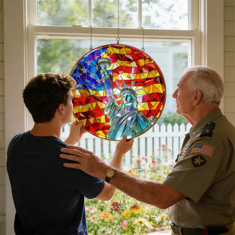 Mosaic-Style USA Map Suncatcher - Hang the Rainbow of America in Your Window-Comfort & Reliable