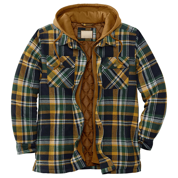 Outdoor Thick Plaid Windproof Casual Hoodie-Comfort & Reliable