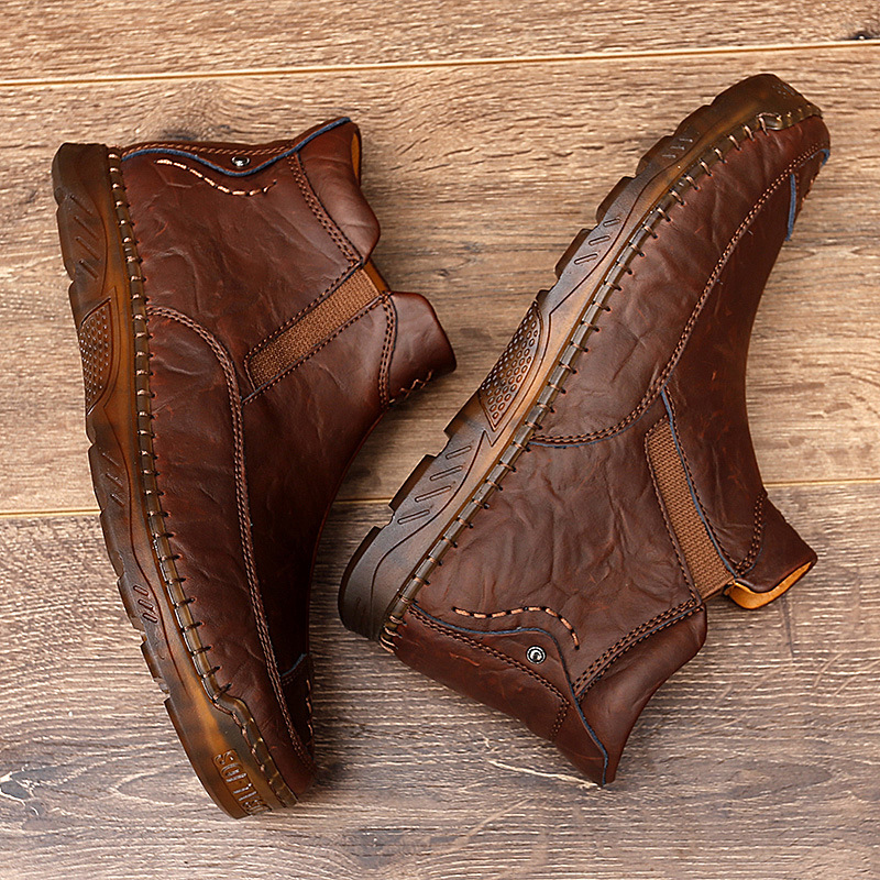 (🔥CLEARANCE SALE - 70% OFF)Men's Outdoor Casual Handmade Cowhide Boots-Comfort & Reliable