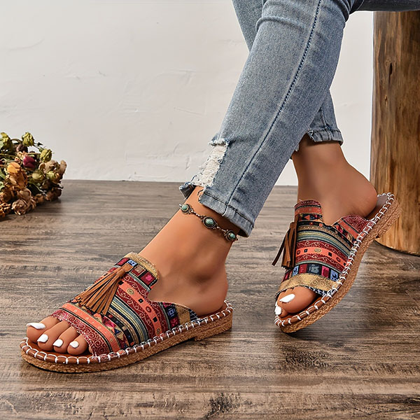 🔥Last Day Promotion 50% OFF - Women's Comfortable Tassel Flat Sandals-Comfort & Reliable