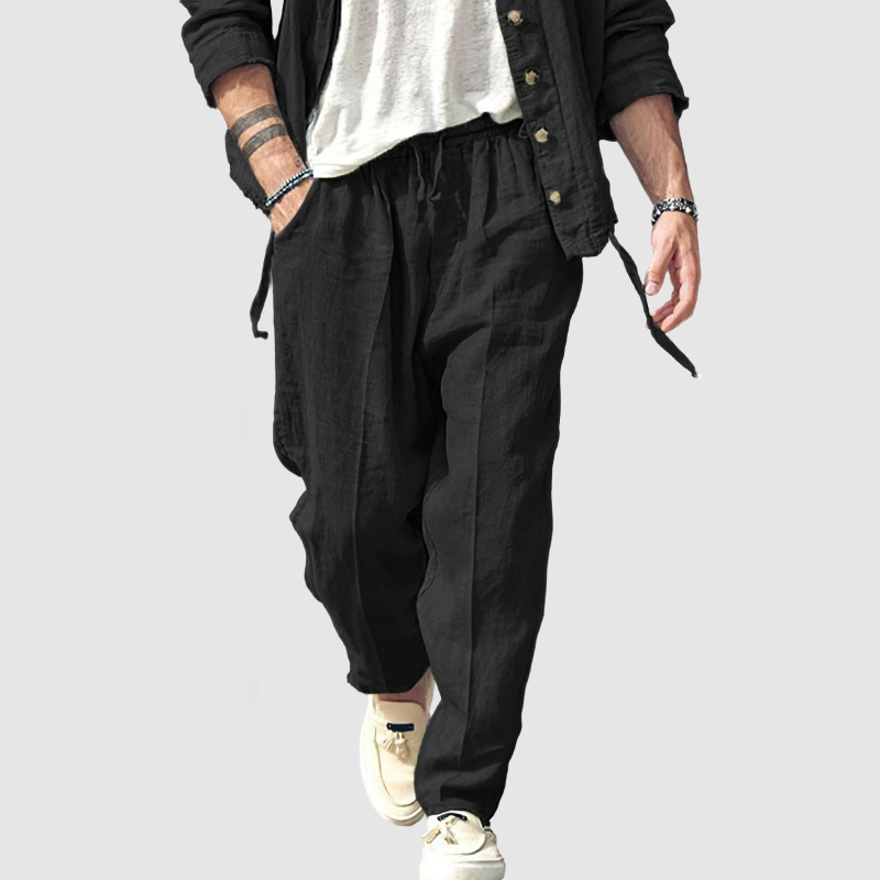 Men's Casual Everyday Cotton Linen Trousers-Comfort & Reliable