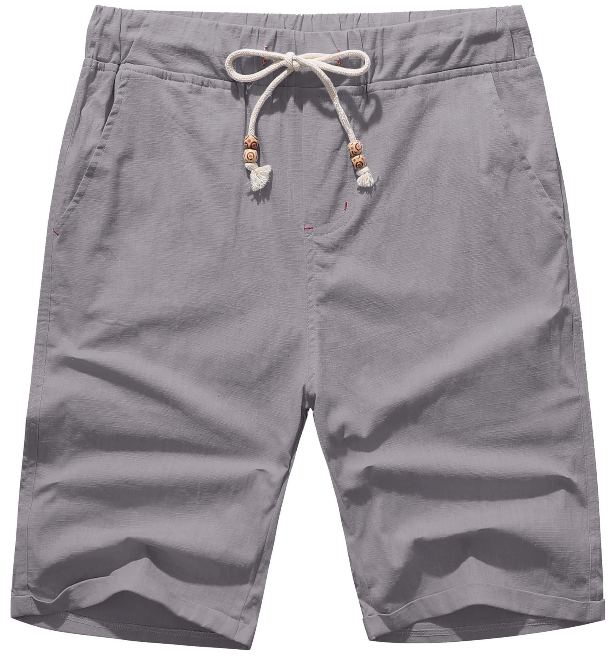 Men's Drawstring Linen Beach Shorts-Comfort & Reliable