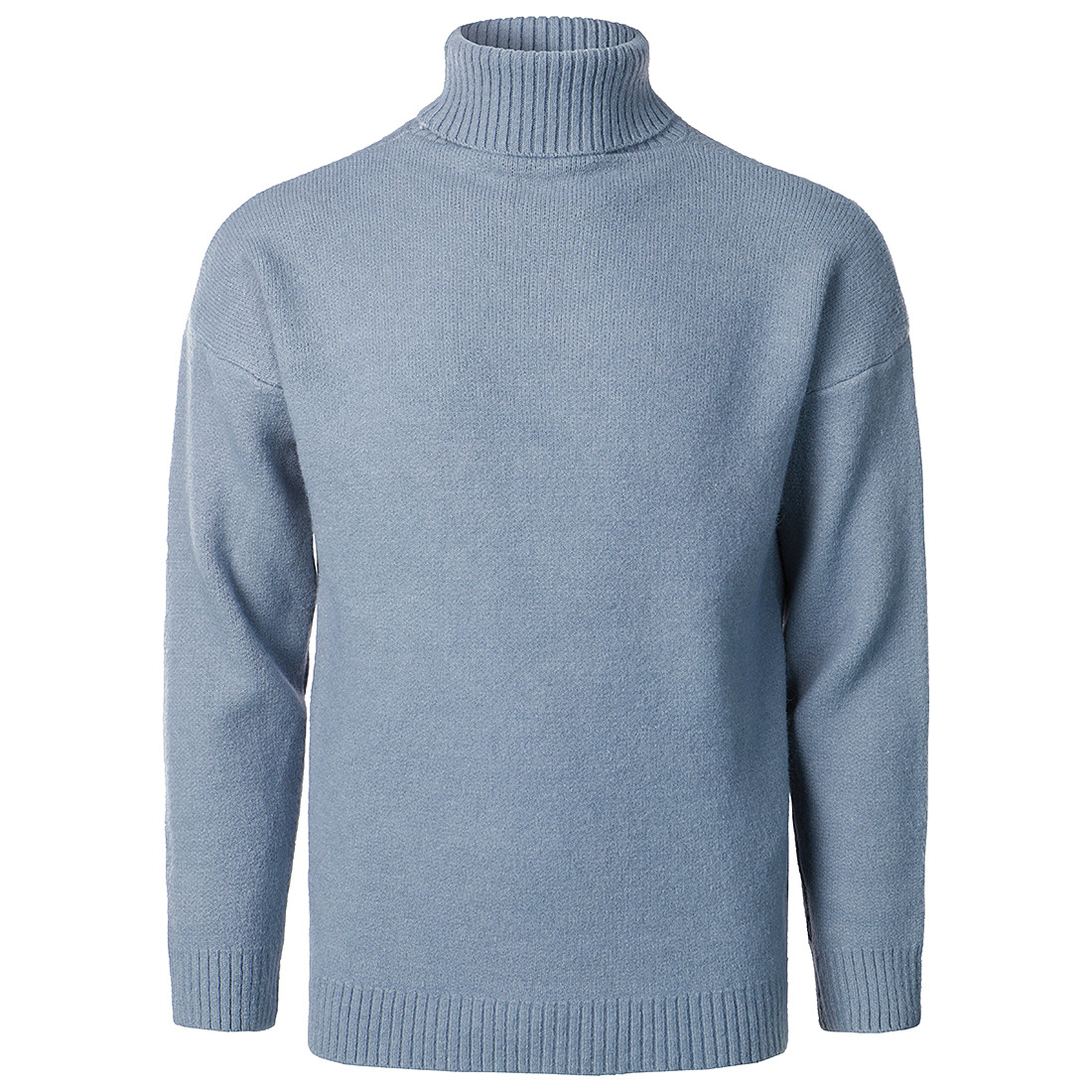 Men's Solid Color High Collar Casual Loose Cashmere Sweater-Comfort & Reliable