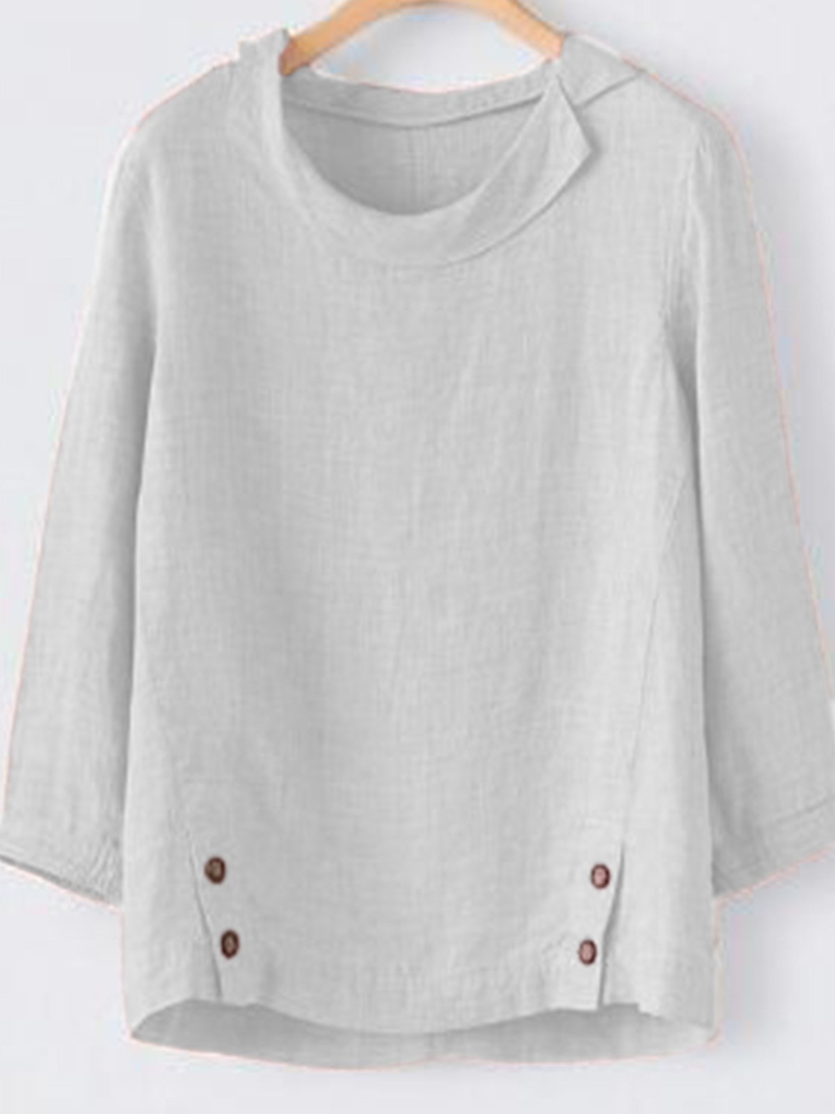 Women's Solid Button Up Shirt-Comfort & Reliable