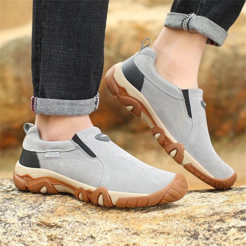 MerrfeetTM Men's Comfortable Cowhide Lightweight Orthopedic Walking Shoes Hiking Shoes(Hot sale)-Comfort & Reliable