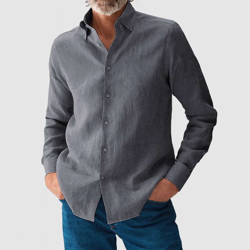 Men's Casual Daily Premium Cotton Linen Shirt-Comfort & Reliable