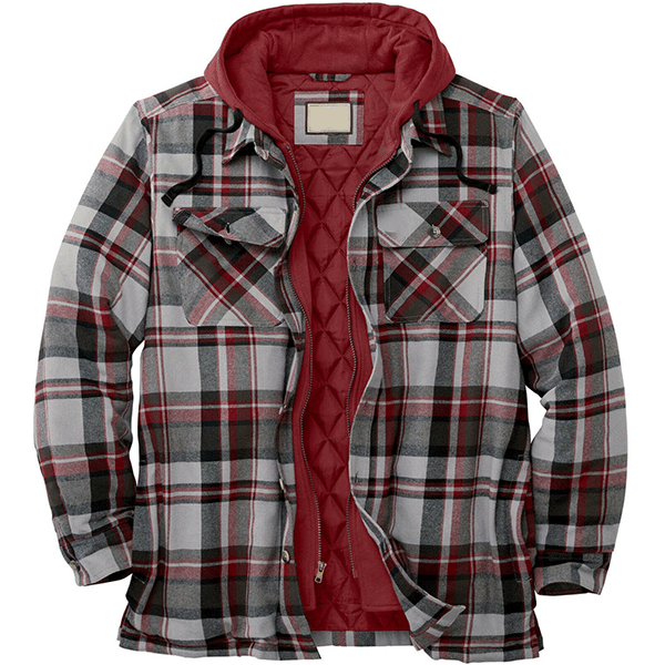 Outdoor Thick Plaid Windproof Casual Hoodie-Comfort & Reliable