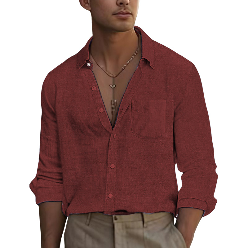 Men's Linen Casual Shirt-Comfort & Reliable