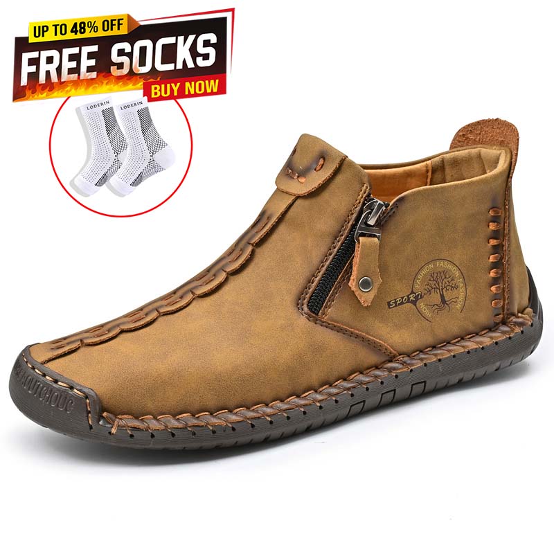 🚶‍♀👢50% OFF !!!⏱️Clearance!!✨Women's Casual Fashion Non-slip Leather Medieval Slip-on Boots-Comfort & Reliable