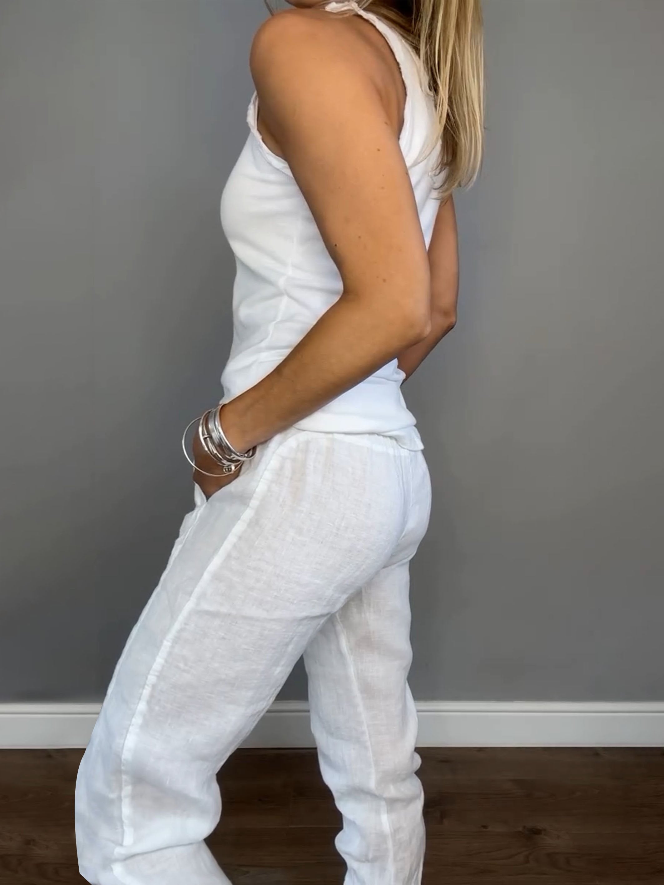 Women's Cotton and Linen Casual Two-piece Set-Comfort & Reliable