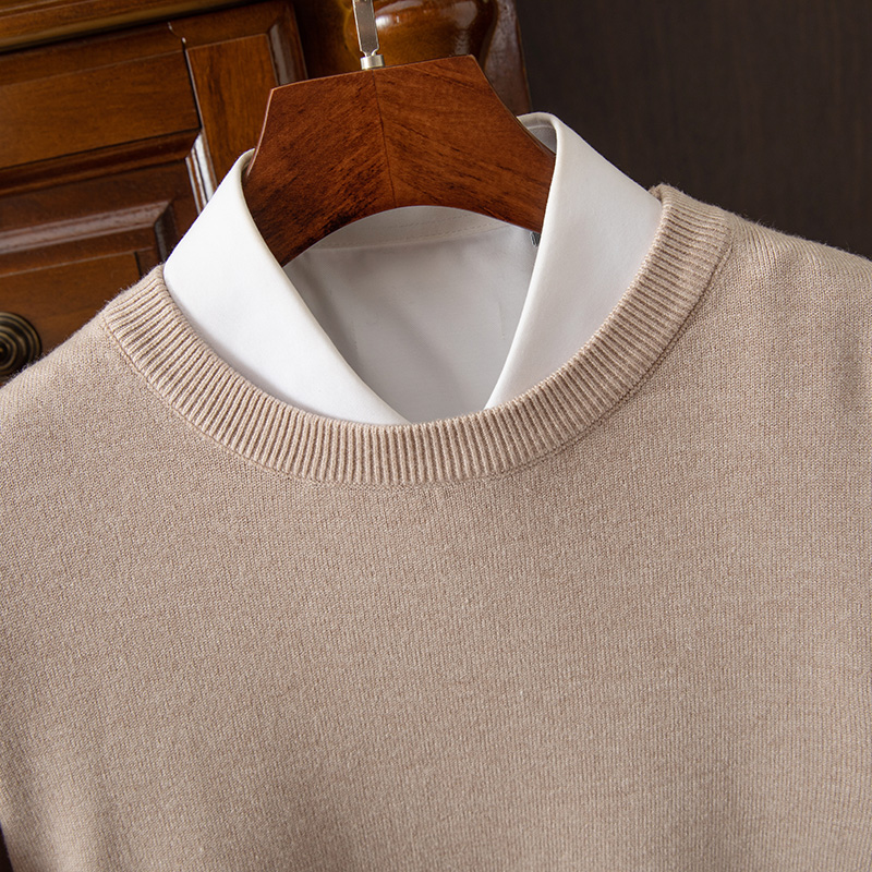 Men's Long Sleeve Cashmere Sweater-Comfort & Reliable