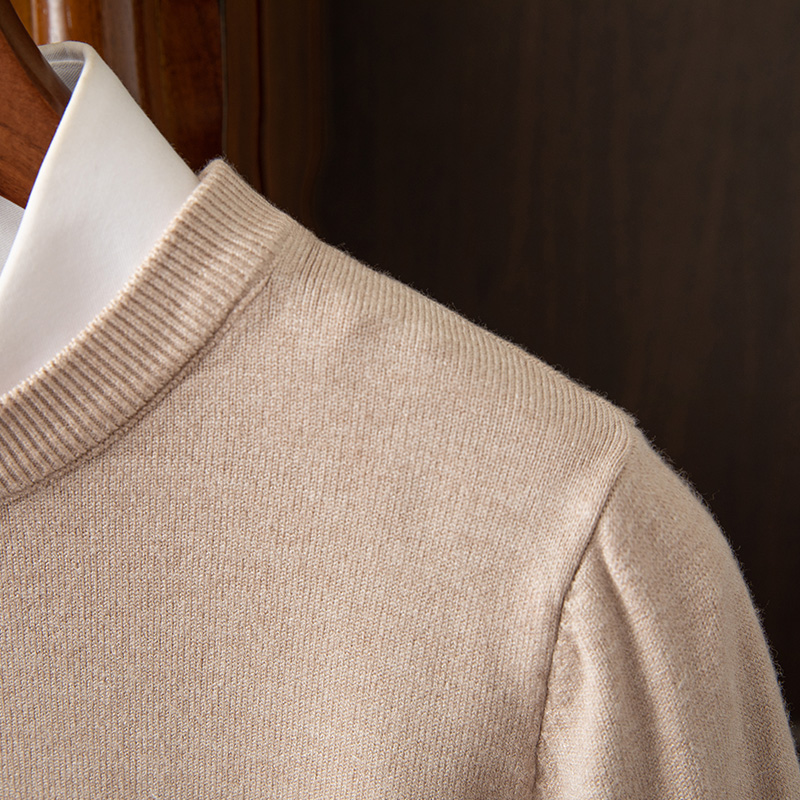 Men's Long Sleeve Cashmere Sweater-Comfort & Reliable