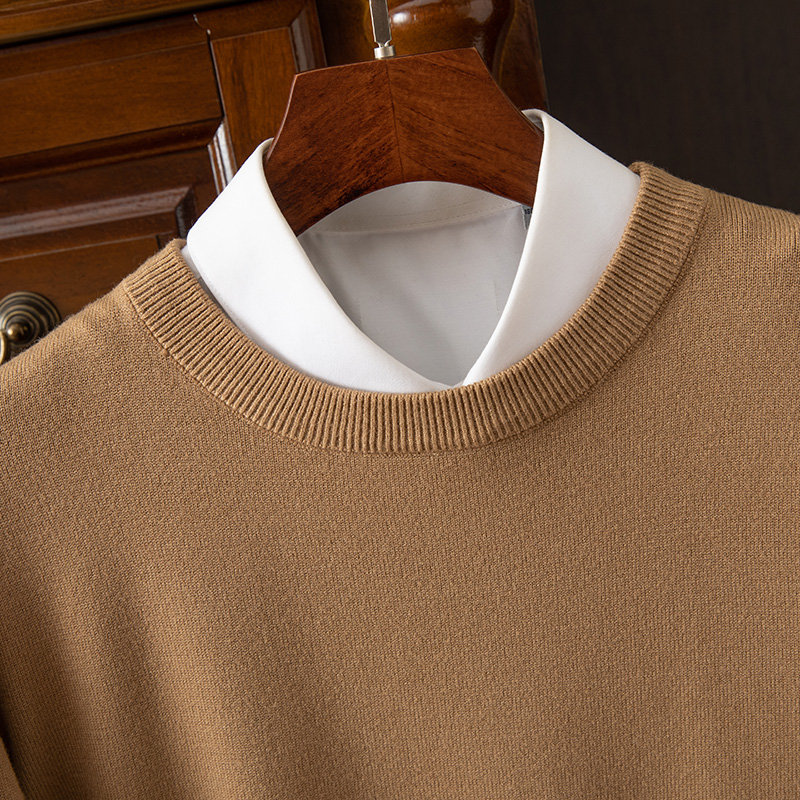 Men's Long Sleeve Cashmere Sweater-Comfort & Reliable