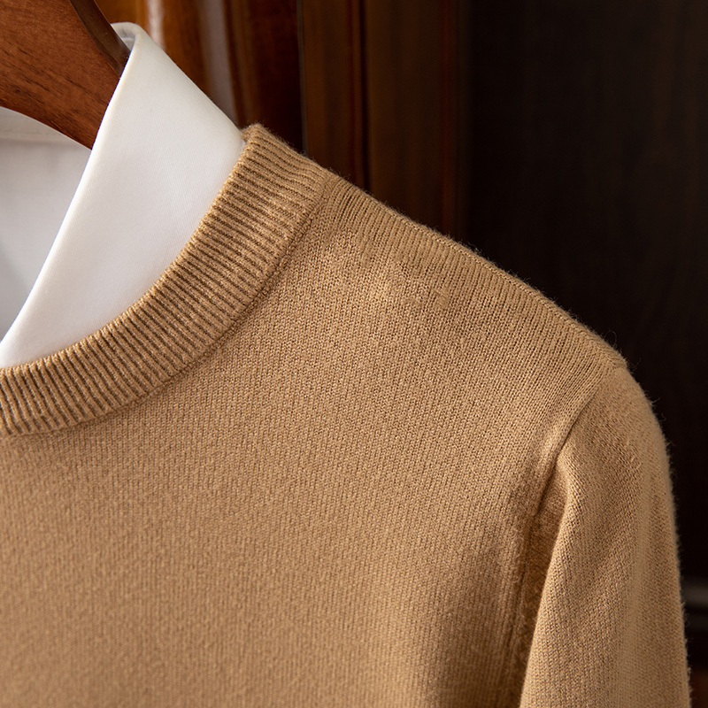 Men's Long Sleeve Cashmere Sweater-Comfort & Reliable