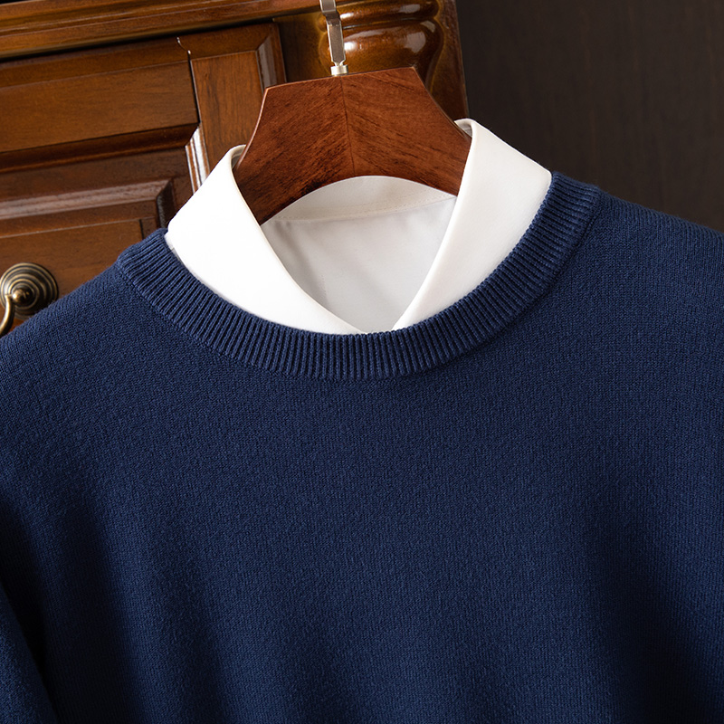 Men's Long Sleeve Cashmere Sweater-Comfort & Reliable