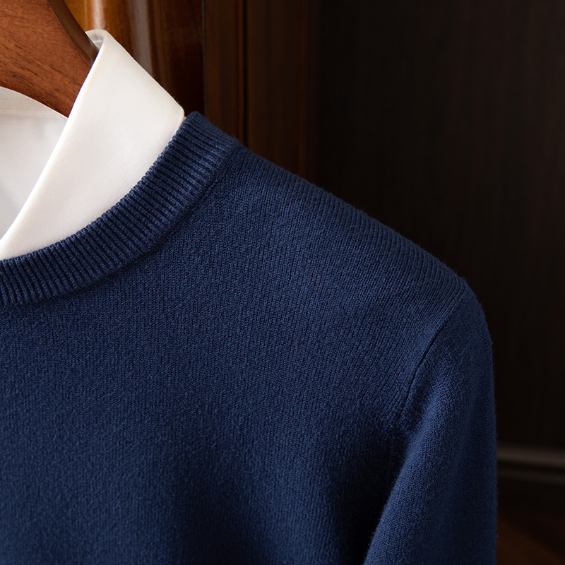 Men's Long Sleeve Cashmere Sweater-Comfort & Reliable