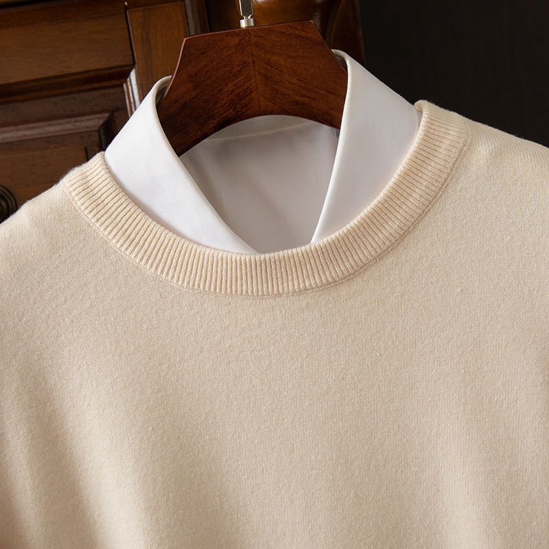 Men's Long Sleeve Cashmere Sweater-Comfort & Reliable