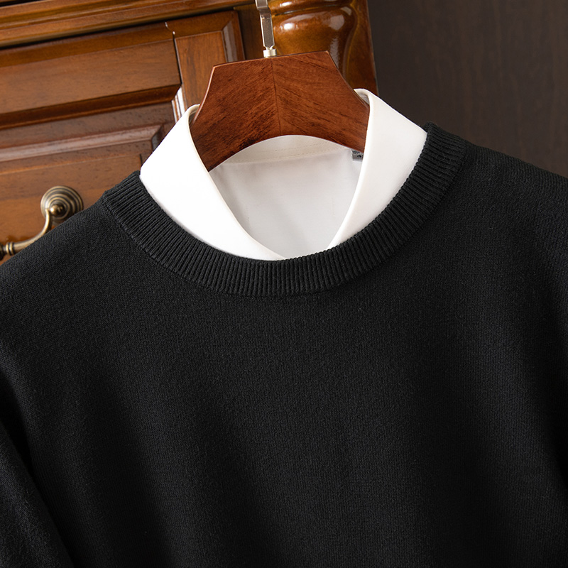 Men's Long Sleeve Cashmere Sweater-Comfort & Reliable