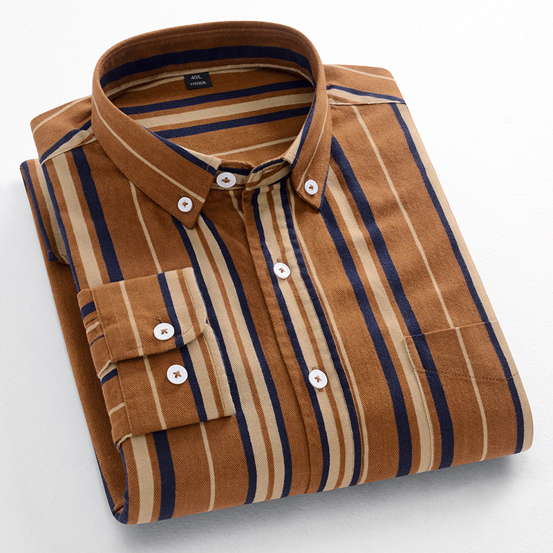Men's cotton striped shirt-Comfort & Reliable