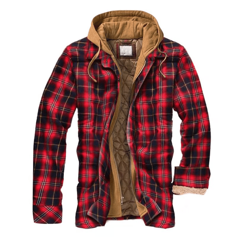 Outdoor Thick Plaid Windproof Casual Hoodie-Comfort & Reliable