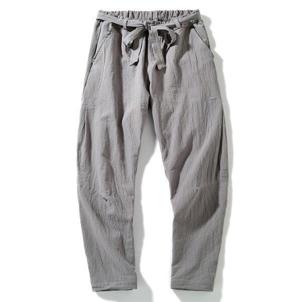 Men's casual linen beam pants-Comfort & Reliable