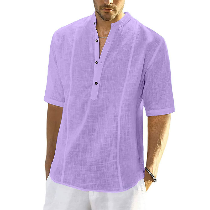 Premium Linen Comfortable Casual Short-Sleeve Shirts-Comfort & Reliable