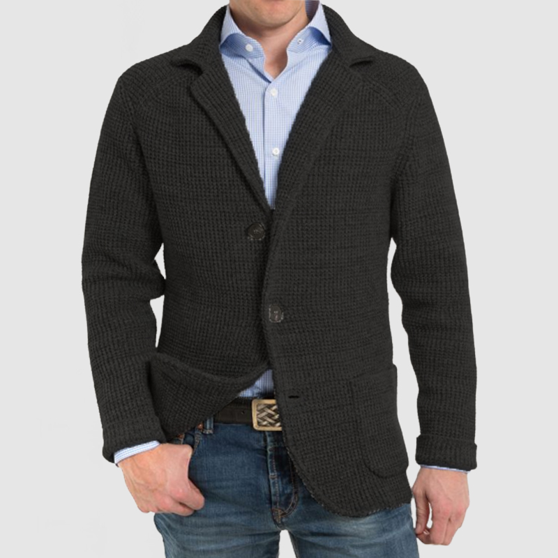 Men's Elegant Lapel Pocket Long Sleeve Jacket-Comfort & Reliable