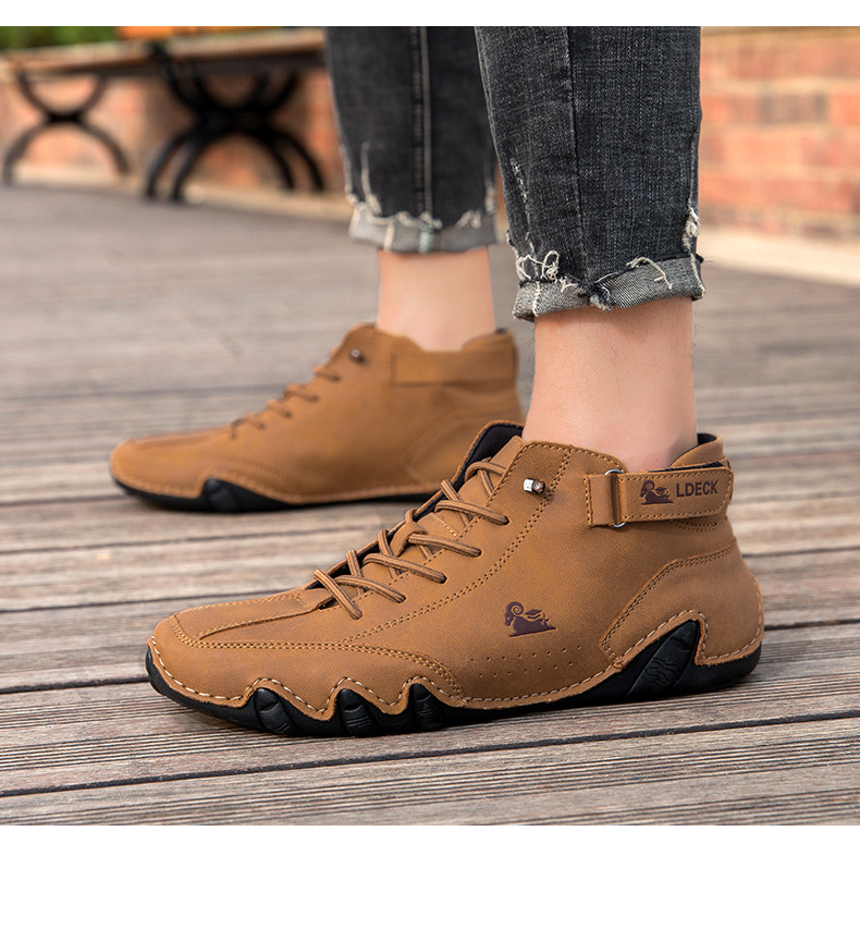 ⏰Promotion - 60% OFF🔥Barefoot Shoes Italian - Suede Velcro High Boots-Comfort & Reliable