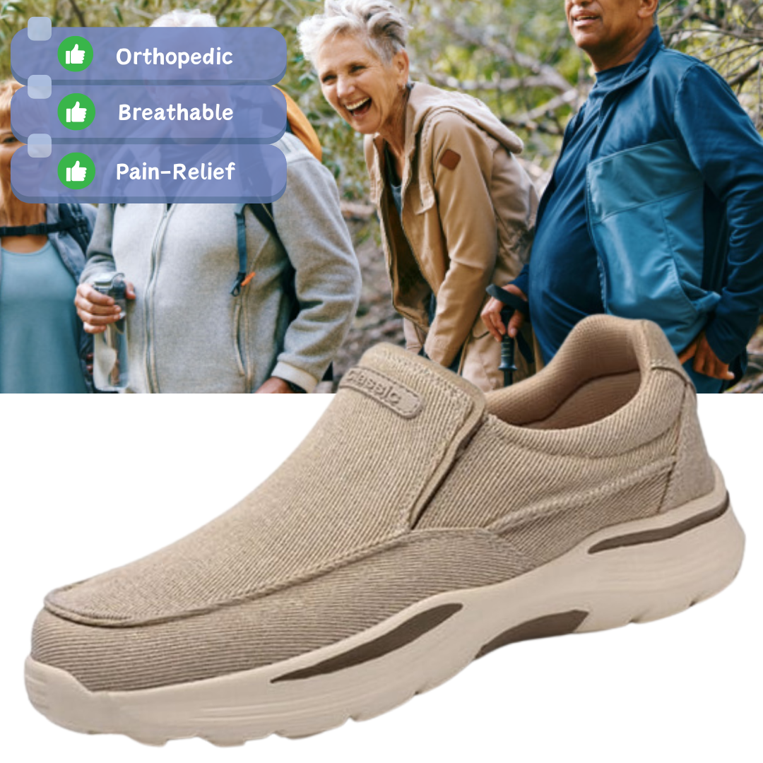 Men's Daily Canvas Wear Proof Orthopedic Walking Shoes🔥BUY 2 FOR FREE SHIPPING🔥Best seller!-Comfort & Reliable