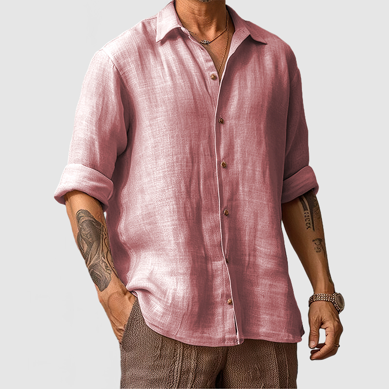 Men's Casual Beach Seaside Cotton Linen Shirt-Comfort & Reliable