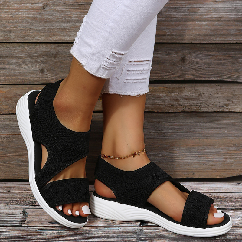 Summer New Casual Shoes Hollow Peep Toe Mesh Platform Sandals-Comfort & Reliable