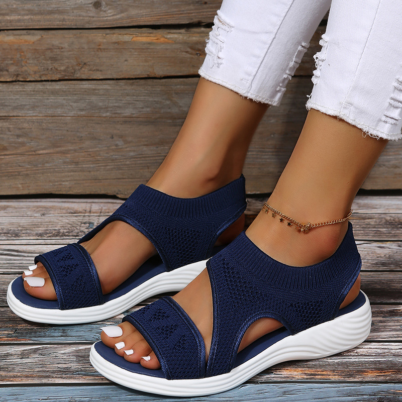 Summer New Casual Shoes Hollow Peep Toe Mesh Platform Sandals-Comfort & Reliable